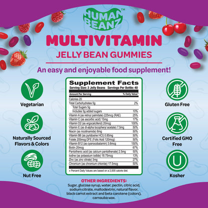Multivitamin Jelly Bean Gummies with Zinc for Adults