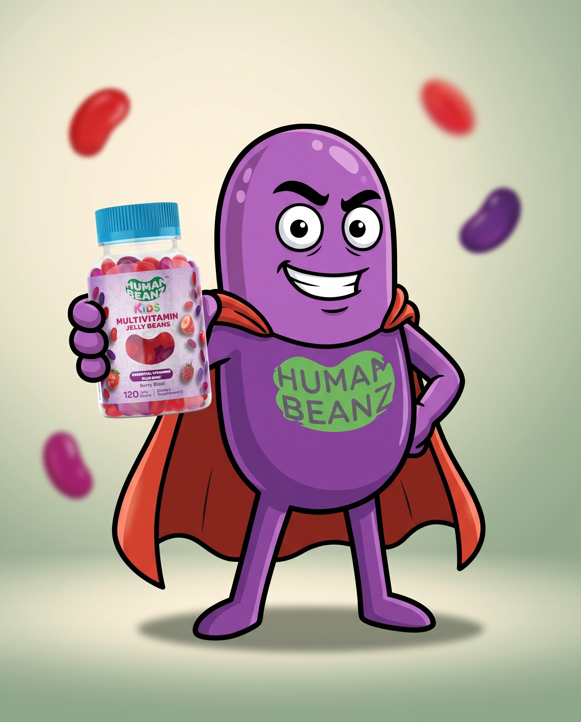 Bernie, the Human Beanz mascot