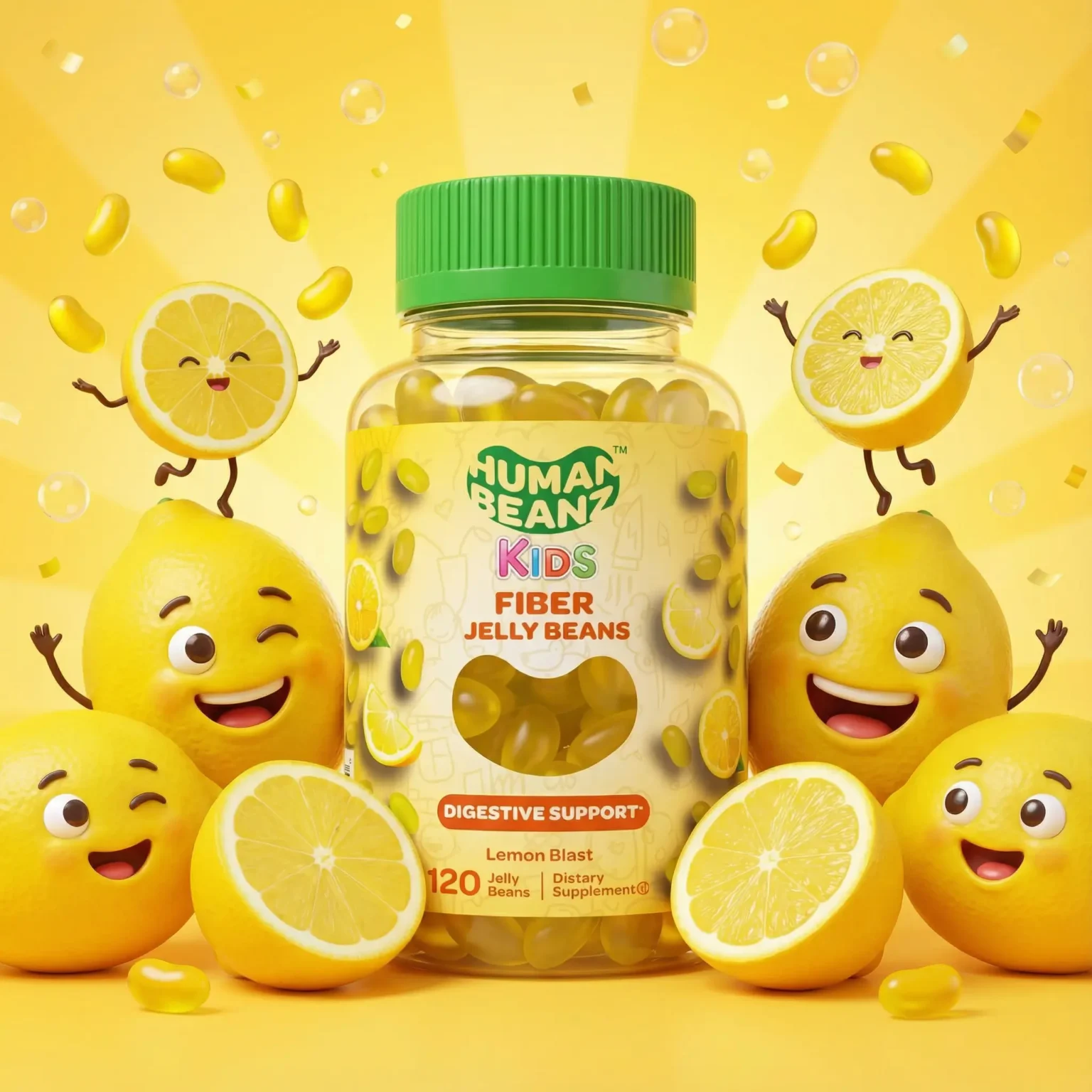 Fiber Jellybean Gummies for Kids