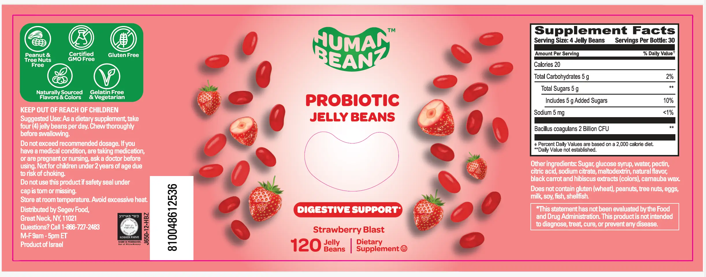 Human Beanz Probiotic jelly bean gummies